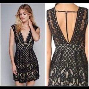 Free People Black Lace Dress